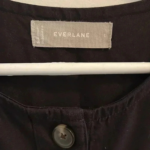 Everlane The Tiered Midi Dress (Black/Size L) - Picture 3 of 5